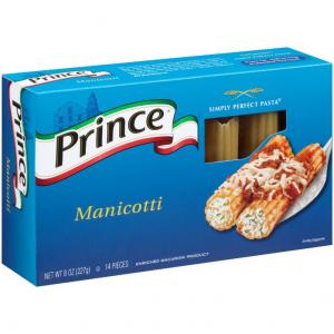 Prince Manicotti Pasta, 8-Ounce Boxes (Pack of 12)