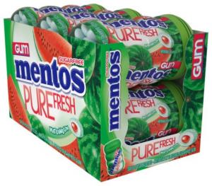 Mentos Gum Curvy Btl Pf Watermelon, 3.53 Ounce (6-6 Pack)