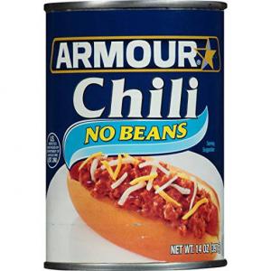 Armour No Beans Chili, 14 Ounce