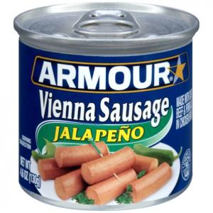 Armour Jalapeno Vienna Sausage, Ready To Eat (4.6 OZ, 24 Per Case)