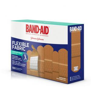 Band-Aid Flexible Fabric Assortment, 100 Count (4-3 Pack)