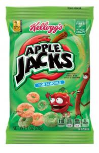 Kelloggs Apple Jacks For Schools Cereal, 1 Ounce -- 96 per case.