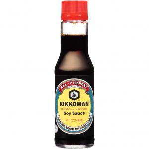 Kikkoman Soy Sauce, 5 Fluid Ounce -- 12 per case.