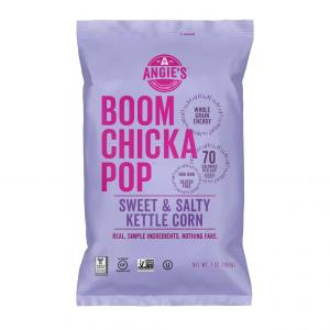 Angie?s BOOMCHICKAPOP Sweet & Salty Kettle Corn Popcorn, 7 Ounce Bag (Pack of 12 Bags)