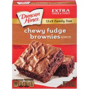 Duncan Hines Chewy Fudge Family Size Brownie Mix (18.3 OZ, 12 Per Case)