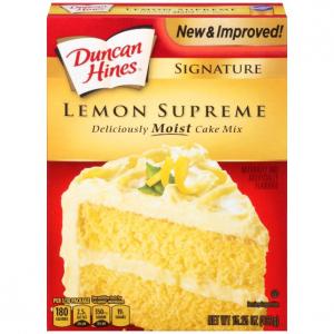 Duncan Hines Signature Lemon Supreme Moist Cake Mix, 15. 25 Ounce -- 12 per case