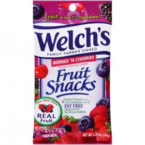 Welch's Berries & Cherries Fruit Snack, 48 x 2.25 oz Case
