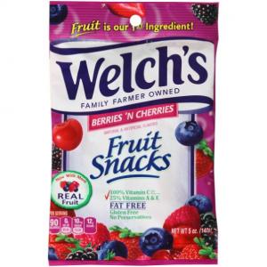 WelchÌÄå¢̢‰Û_åÂÌ܁Òs Fruit Snacks Berries & Cherries 5oz (PACK OF 12)