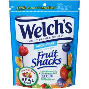 Welch'S Fruit Snacks, Mixed Fruit, Fat & Gluten Free (8 OZ, 9 Per Case)