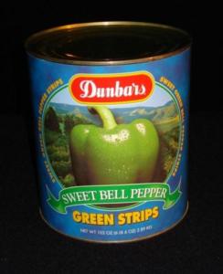 Moody Dunbar Green Pepper Strips - no.10 can, 6 cans per case