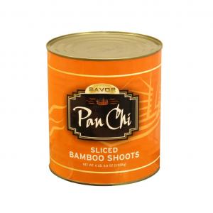 Pan Chi Canned Vegetables Imported Bamboo Shoots Sliced Case 10c