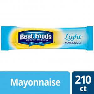 Best Foods Mayonnaise Stick Packets Light 0.38 oz, Pack of 210