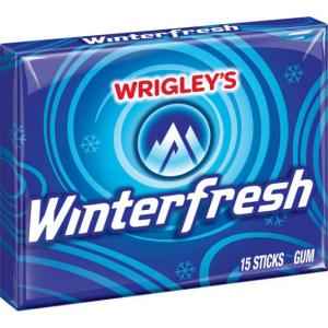 Wrigleys Winterfresh Flavored Chewing Gum (15 Stick Pack, 120 Boxes Per Case)