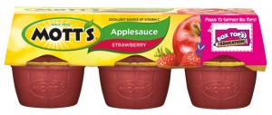Mott's Strawberry Applesauce (148823) 6 - 4 oz cups (Pack of 12)