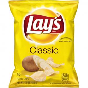 Lays Classic Potato Chips Bulk Size Order Case (1.5 Oz Packs, 64 Packs Per Case)