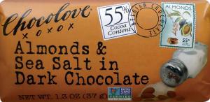 Chocolove Chocolate Bar, Almonds & Sea Salt in Dark Chocolate, 1.3 Ounce (Pack of 12)