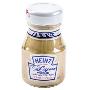 Heinz Dijon Mustard Mini Glass Bottles -Cs of 60 (2.0 Oz./57 Ml.)