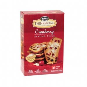Thin Addictives Cranberry Almond Thins, 4.4 Ounce - 6 per pack - 6 packs per case