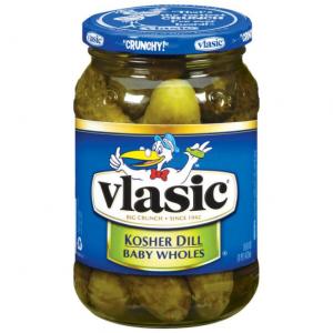 Vlasic Kosher Dill Baby Whole Pickles 16 oz (Pack of 12)