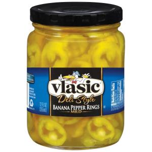 Vlastic Mild Banana Pepper Ring, 12 Fluid Ounce -- 12 per case.