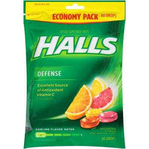 Mondelez Halls Assorted Citrus Cough Drops 80count (PACK OF 12)