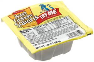 Malt-O-Meal Honey Graham Squares Cereal, 2-Oz Bowls (Pack of 48)