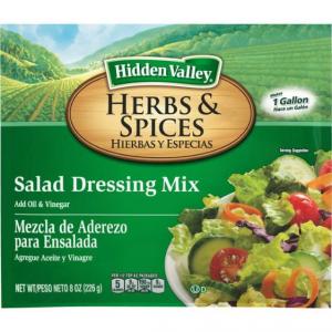 Hidden Valley Oil Herbs and Vinegar Spices Salad Dressing Dry Mix, 1 Gallon Yield -- 18 per case.