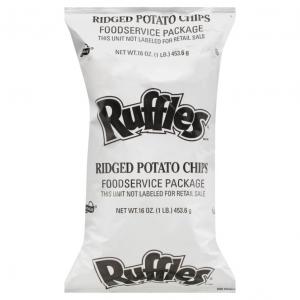 Frito Lay Ruffles Ridged Potato Chips, 1 Pound - 8 per case