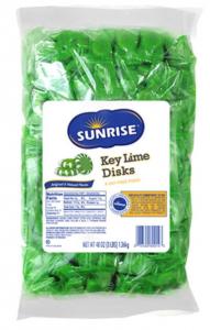 Sunrise Confections Key Lime Disks, Hard Candy 3 Pound Bulk Bag