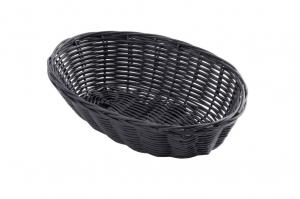 (Price/Case)Tablecraft 2474 Oval Black Pp Basket 9X6X2.25