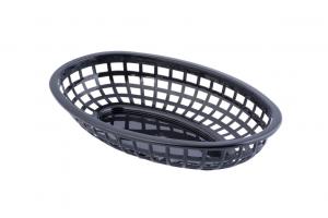 Tablecraft Oval Black Basket High Density Polyethylene 9.375x6, 1 Each (36 Pack)