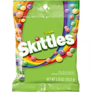 Skittles Candy, Sours, 5.7 Ounce (Pack of 12)