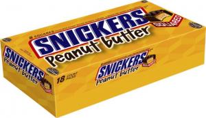 Snickers Peanut Butter Squared Singles Size Chocolate Candy Bars 1.78-Ounce Bar 18-Count Box