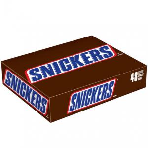 SNICKERS Singles Size Chocolate Candy Bars 1.86-Oz Bar 48-Ct Box