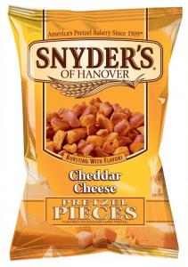 Snyder's Of Hanover Pretzel Pieces Cheddar Cheese, 8 Oz (6 Pack)