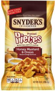 Snyder's of Hanover Pretzel Pieces, Honey Mustard and Onion, 8 O