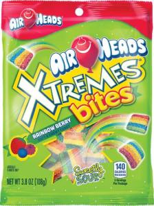 Airheads Xtremes Bites Sweetly Sour Candy Peg Bag, Rainbow Berry, Non Melting, 3.8 Ounce (Bulk Pack of 12)