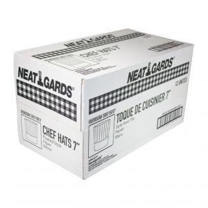 (Price/Case)Handgards 305115017 Chef Hat Paper Wide Pleats White