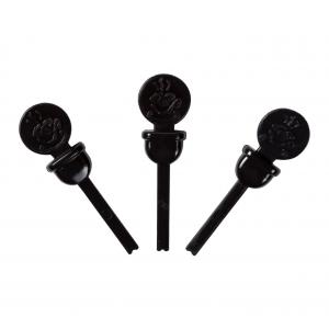 StixToGo Black Circle Beverage Plug for Disposable Lids, Case of