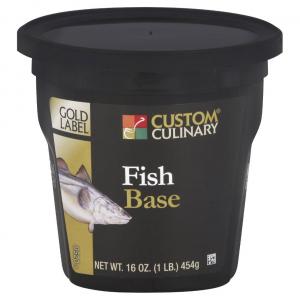 Custom Culinary Gold Label Low Sodium, Gluten Free Fish Base (1 lbs, 6 Per Case)
