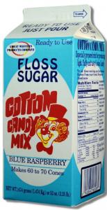 Great Western Floss Sugar Blue Raspberry Cotton Candy Mix (3.25 lb, 6 Per Case)