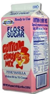 Great Western Floss Sugar Pink Vanilla Cotton Candy Mix (3.25 lb, 6 Per Case)