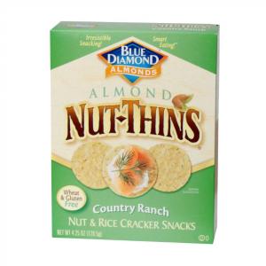 Blue Diamond Almond Nut Thins Country Ranch Crackers Snacks 4.25
