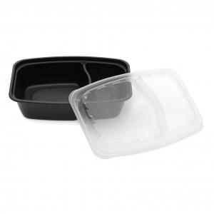 Cubeware Square Black Reusable Plastic Microwavable Food Container With  Clear Lid Set Case